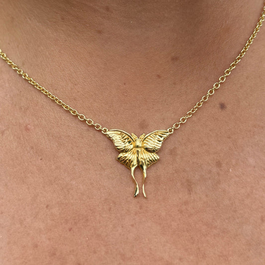 Moth Pendant Necklace
