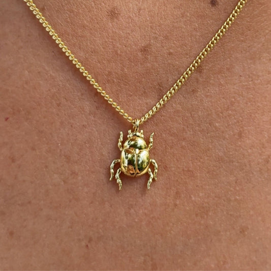 Beetle Pendant Necklace