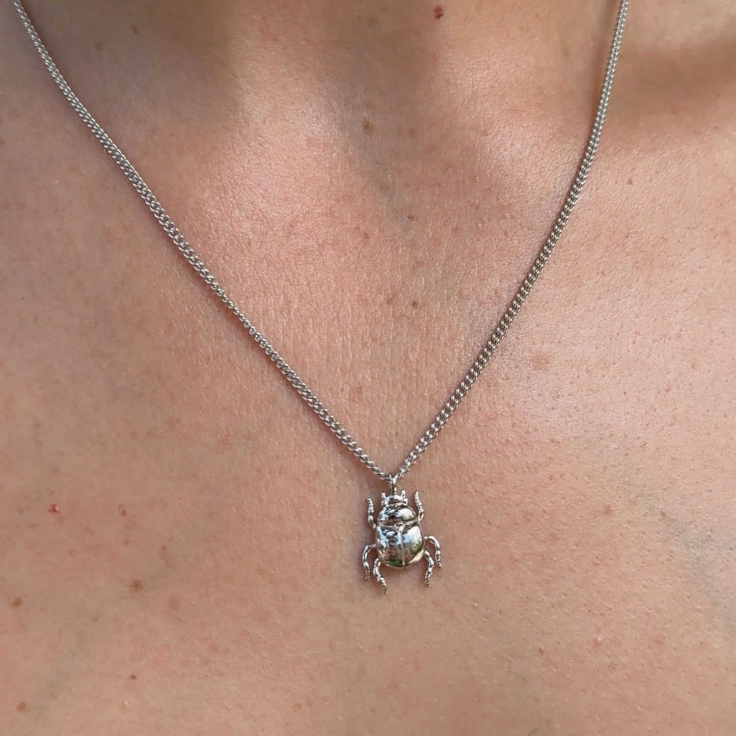 Beetle Pendant Necklace