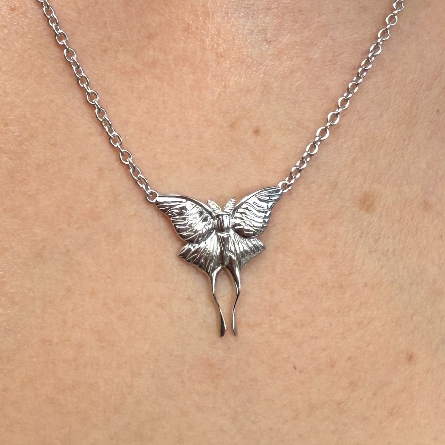Moth Pendant Necklace