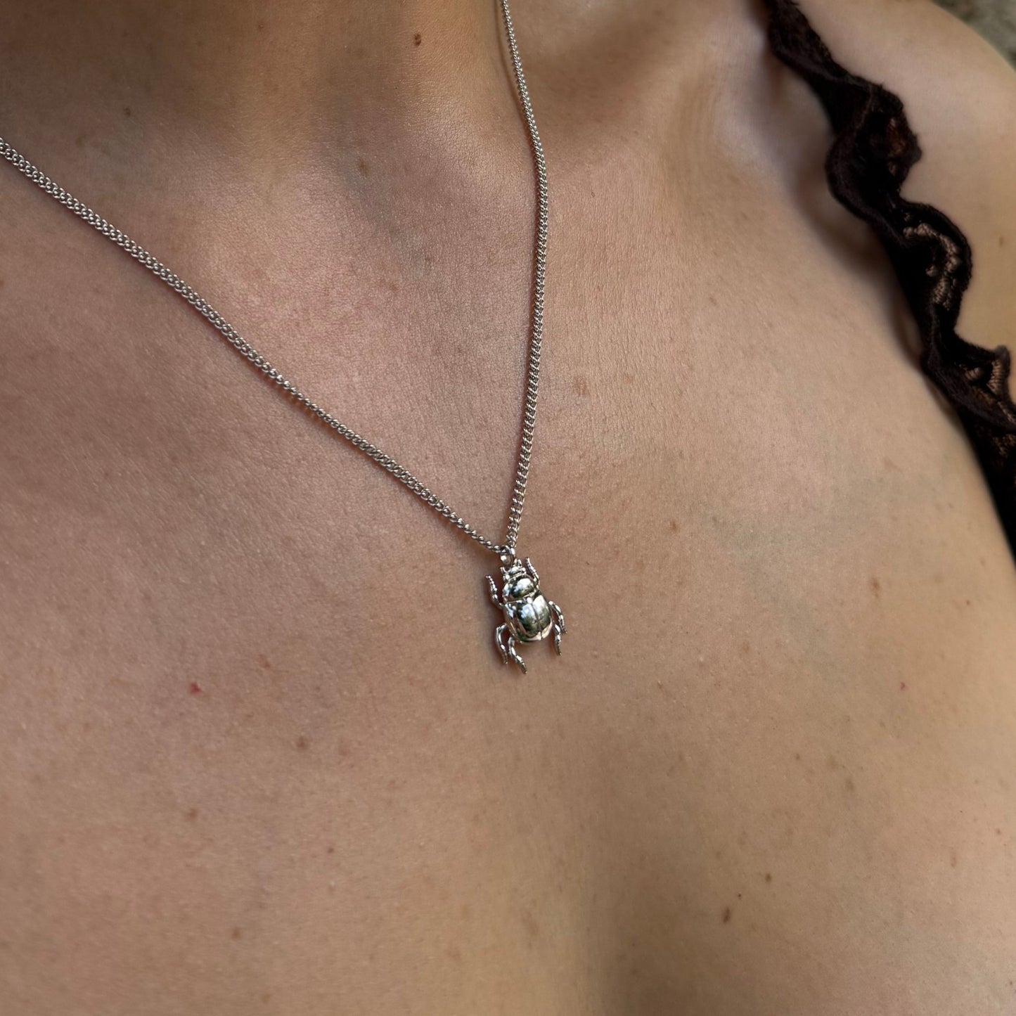 Beetle Pendant Necklace
